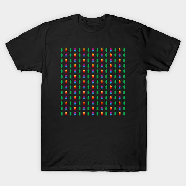 Colorful fir trees pattern, version one T-Shirt by kindsouldesign